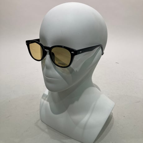 オールセルフレームボストングラス(ブラック×イエロー)