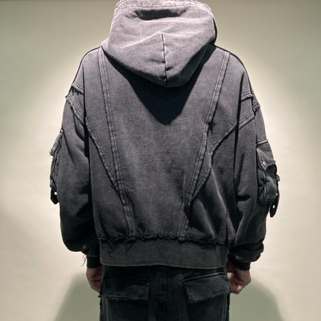 切替ジップパーカー