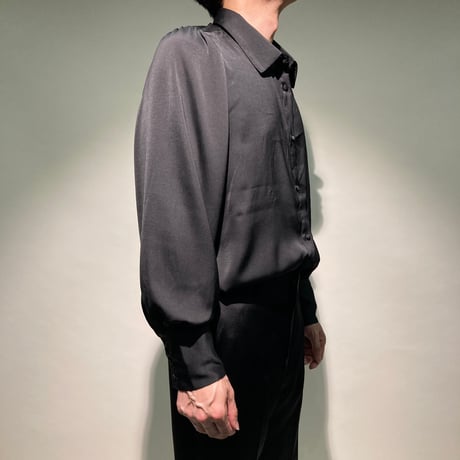 リボン付きシャツ(ブラック)