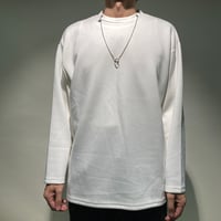 モダール混ポンチネックレスTEE(ホワイト)