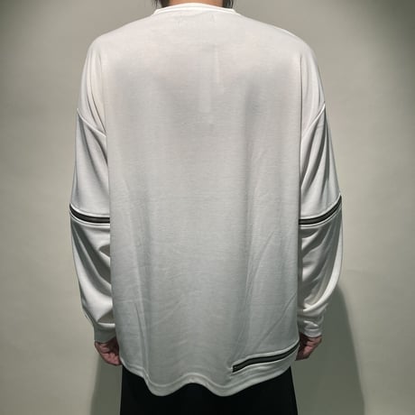 ZIPデザインTEE(ホワイト)