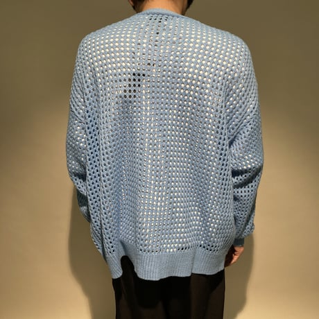 メッシュカーディガン(サックス)