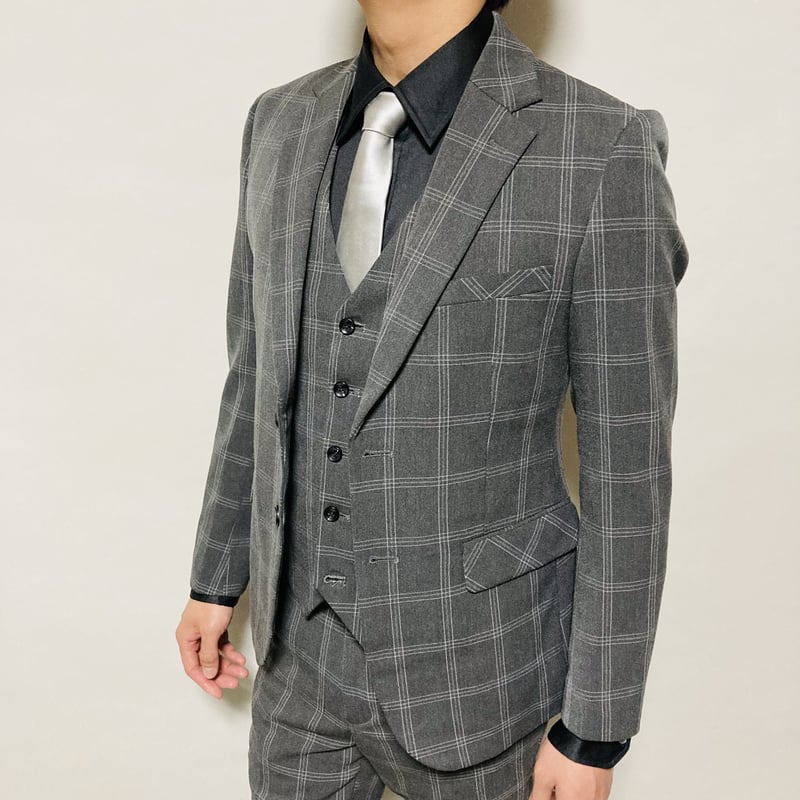 テーラーメイド オーダースーツ シングル 2B チャコールグレー スキャバル テーラーメイド オーダースーツ シングル 2B チャコールグレー