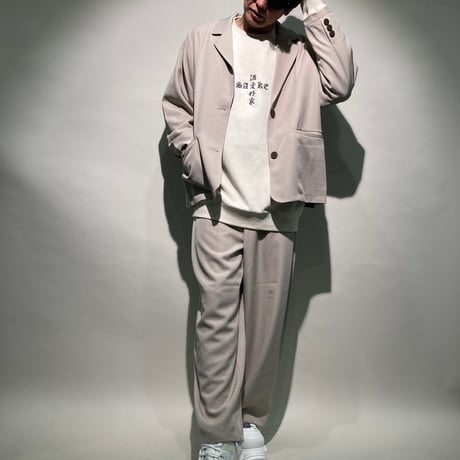 酔虎&酔龍クルーネックスエードL/S(アイボリー)