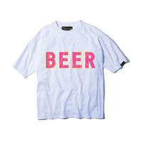 着るBEER × BAK コラボTシャツ　5.6oz ビッグシルエット〈ホワイト〉