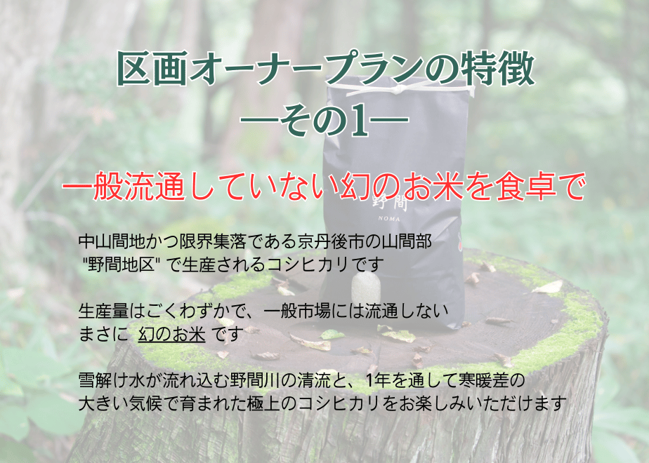 数量限定!!【区画オーナープラン】2026年(令和8年)産 幻のコシヒカリ