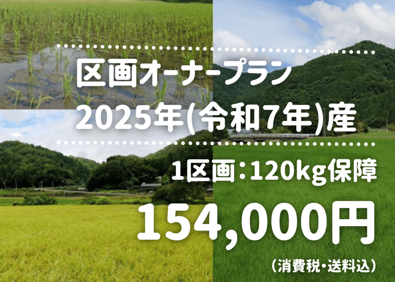 数量限定!!【区画オーナープラン】令和7年度産 幻のコシヒカリ『野間