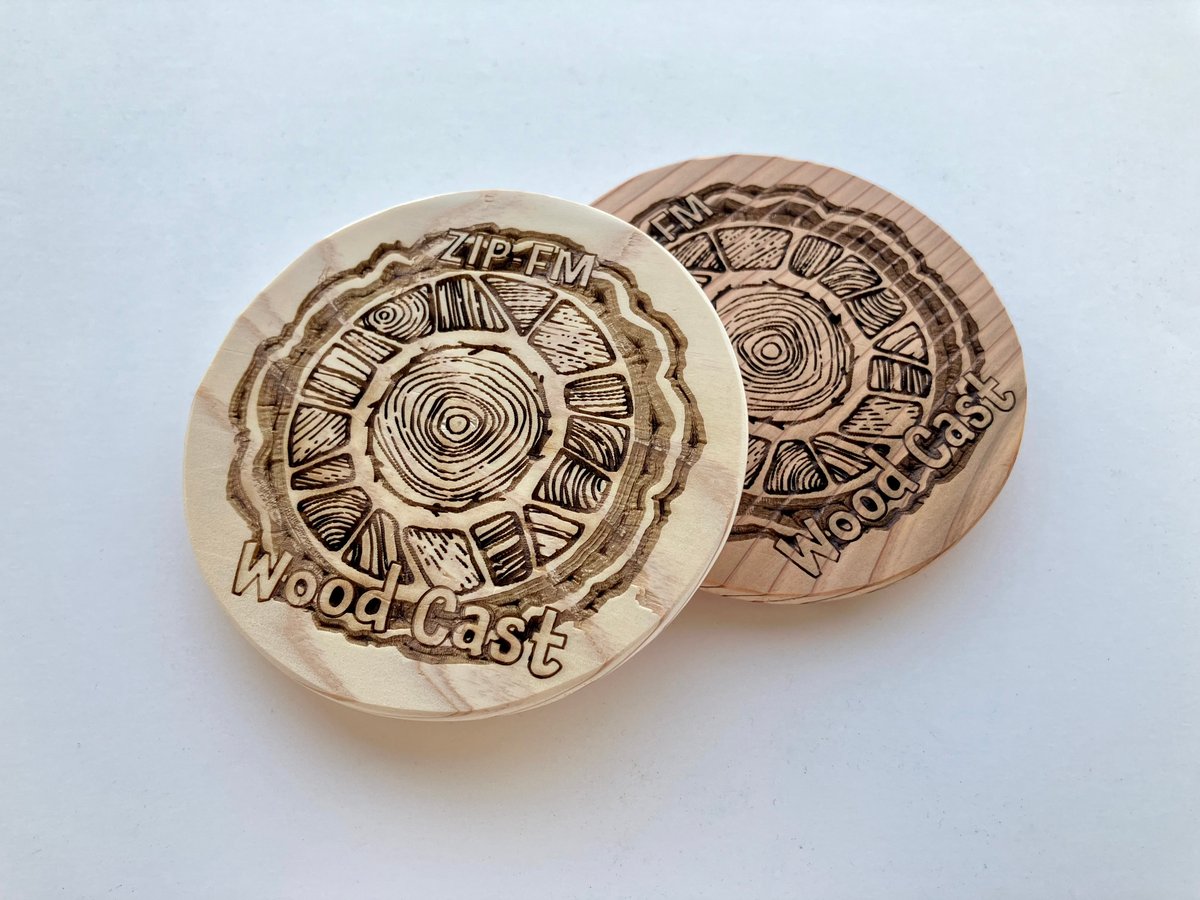NO.7 コースター★セット Wood Coaster | ZIP-FM OFFICIAL STORE