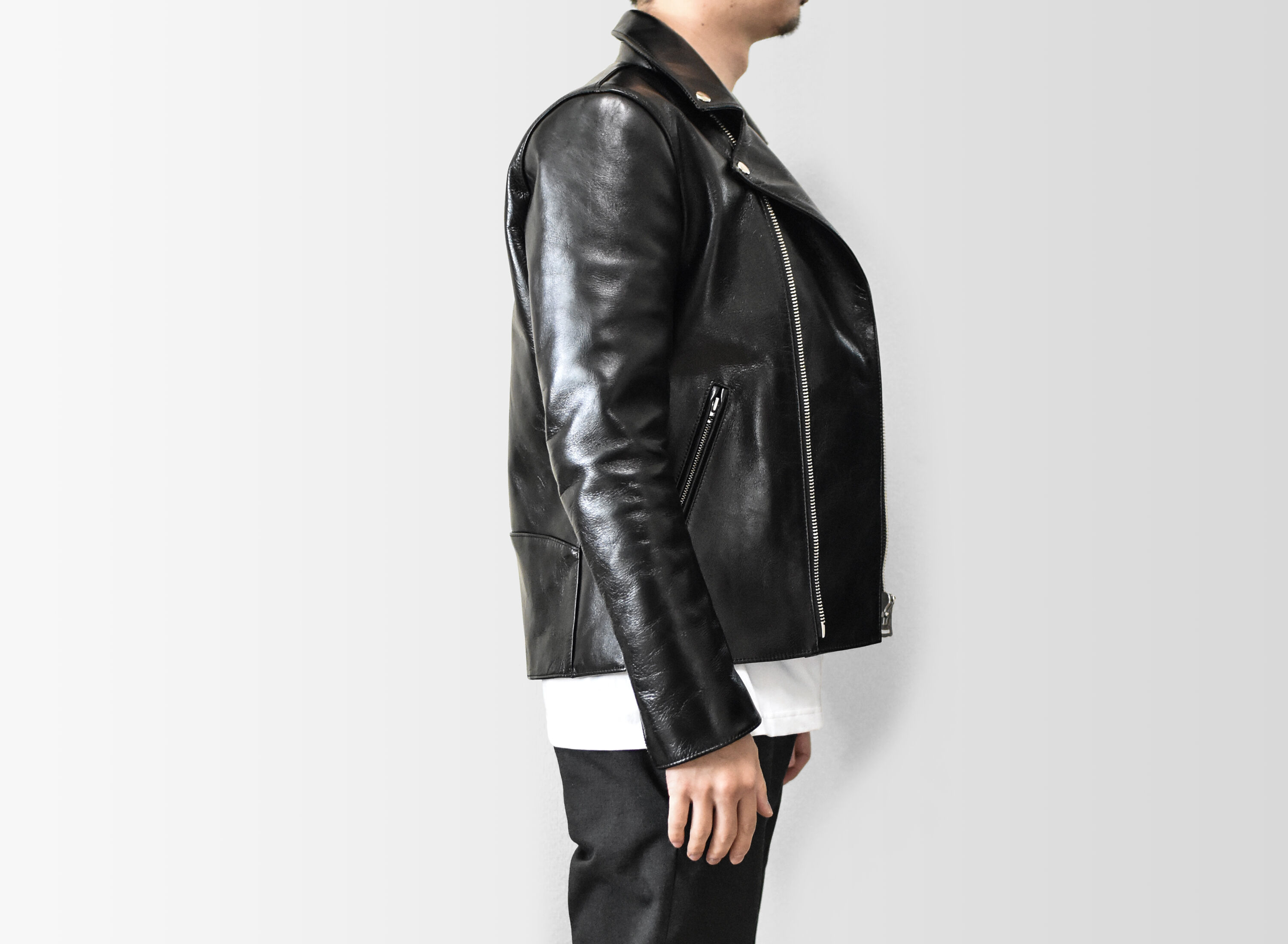 iade leather シングルライダース 馬革 日本製 M 受注生産】セミオーダー/馬革/M-022 | iade leather