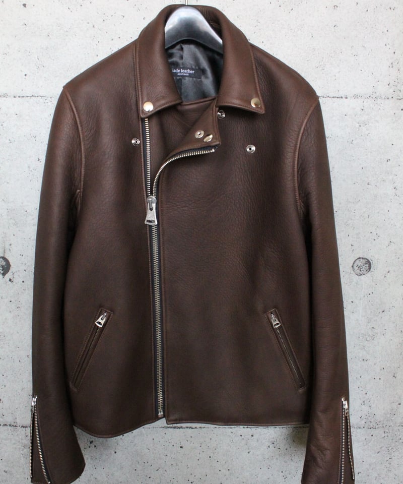 ディアスキン/Wライダース/ダークブラウン | iade leather ディアスキン/Wライダース/ダークブラウン | iade leather