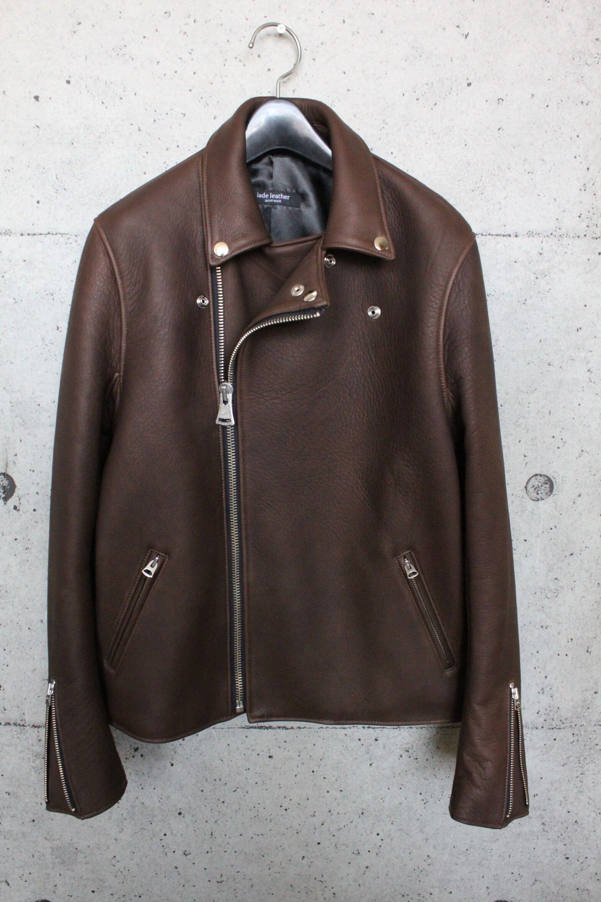 ディアスキン/Wライダース/ダークブラウン | iade leather ディアスキン/Wライダース/ダークブラウン | iade leather