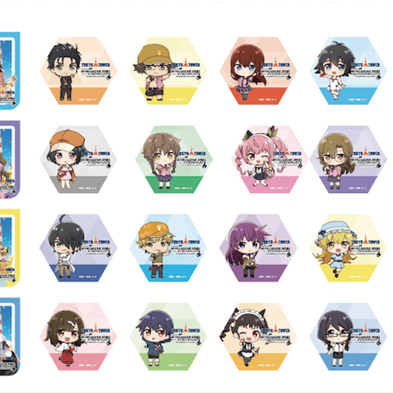 STEINS;GATE×物語シリーズ】描き下ろしダイカットステッカー：全32種