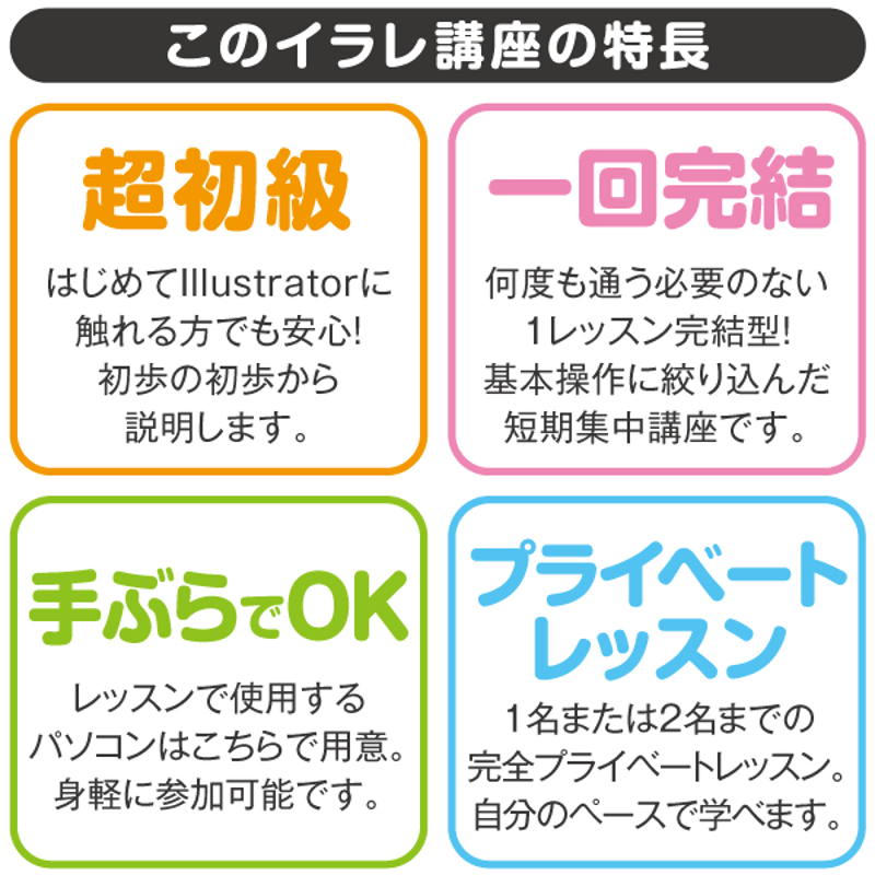 イラレ講座 3時間】Adobe Illustrator(アドビイラストレーター イラレ講座 3時間】Adobe Illustrator(アドビイラストレーター