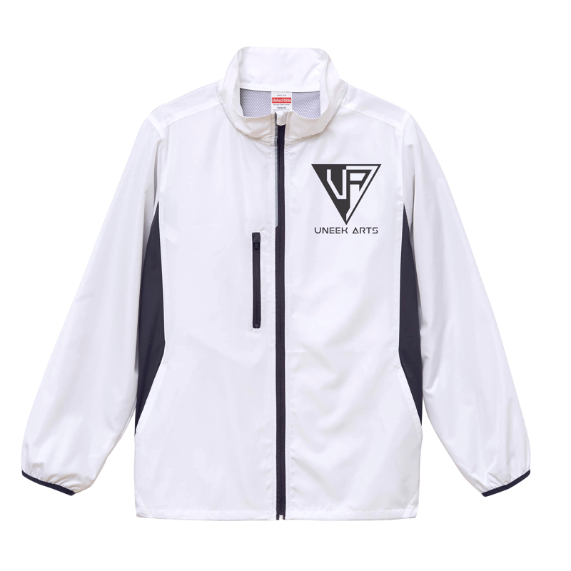 Zip Jacket】UA logo 刺繍 撥水 防風ジップジャケット［WHITE×BLAC...
