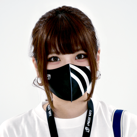 【Face mask】UA logo 接触冷感立体マスク［BLACK×WHITE］