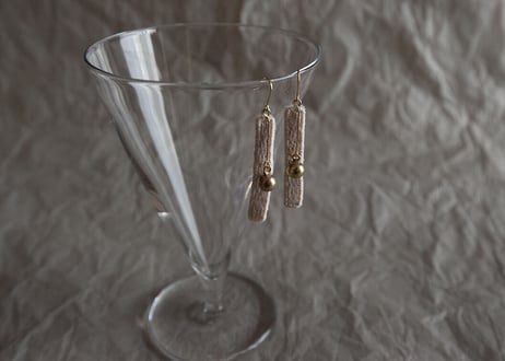 embroidery&ball earring