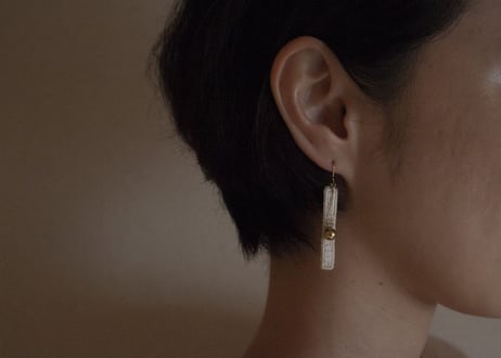 embroidery&ball earring