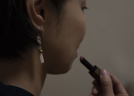 embroidery&ball earring
