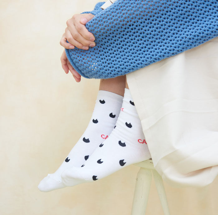 【くるねこさん専用】アイレットレース　オールインワン【新品未使用・タグ付き】 メール便】キャットシースルーソックス ねこ 猫 靴下 – レディース