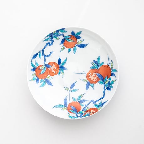 江戸後期 色鍋島櫛目高台中皿5枚 直径約15㎝ 東Y7-0516⭐︎2Fタトチ