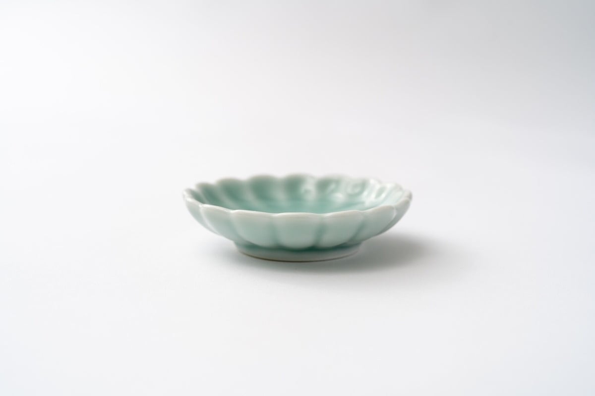「鍋島」青磁蝶形皿 完品 鍋島」青磁蝶形皿 完品