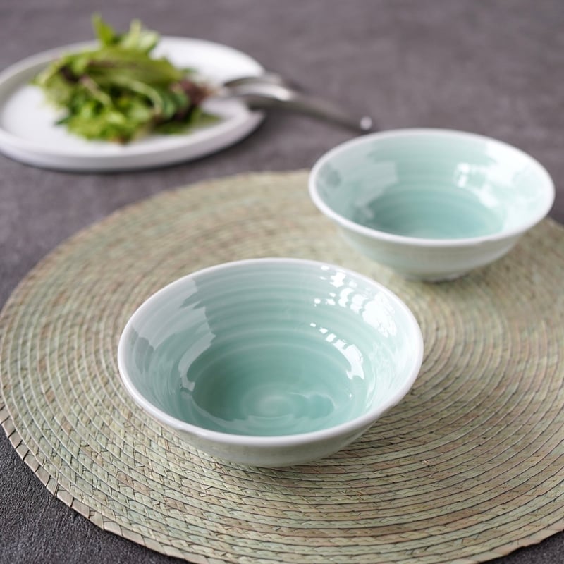 黄磁鉢 (未使用 新品同様) 2026年新春福袋】青磁雫鉢セット＜Fセット＞ | 鍋島 虎仙窯オンライン