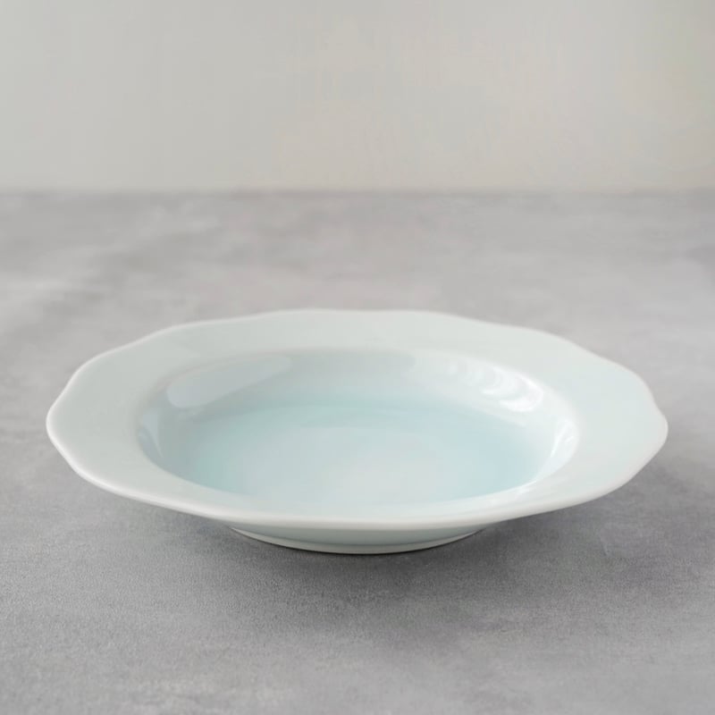 白磁大皿 よしず彫 大皿 白磁 | 白山陶器直営オンラインストア