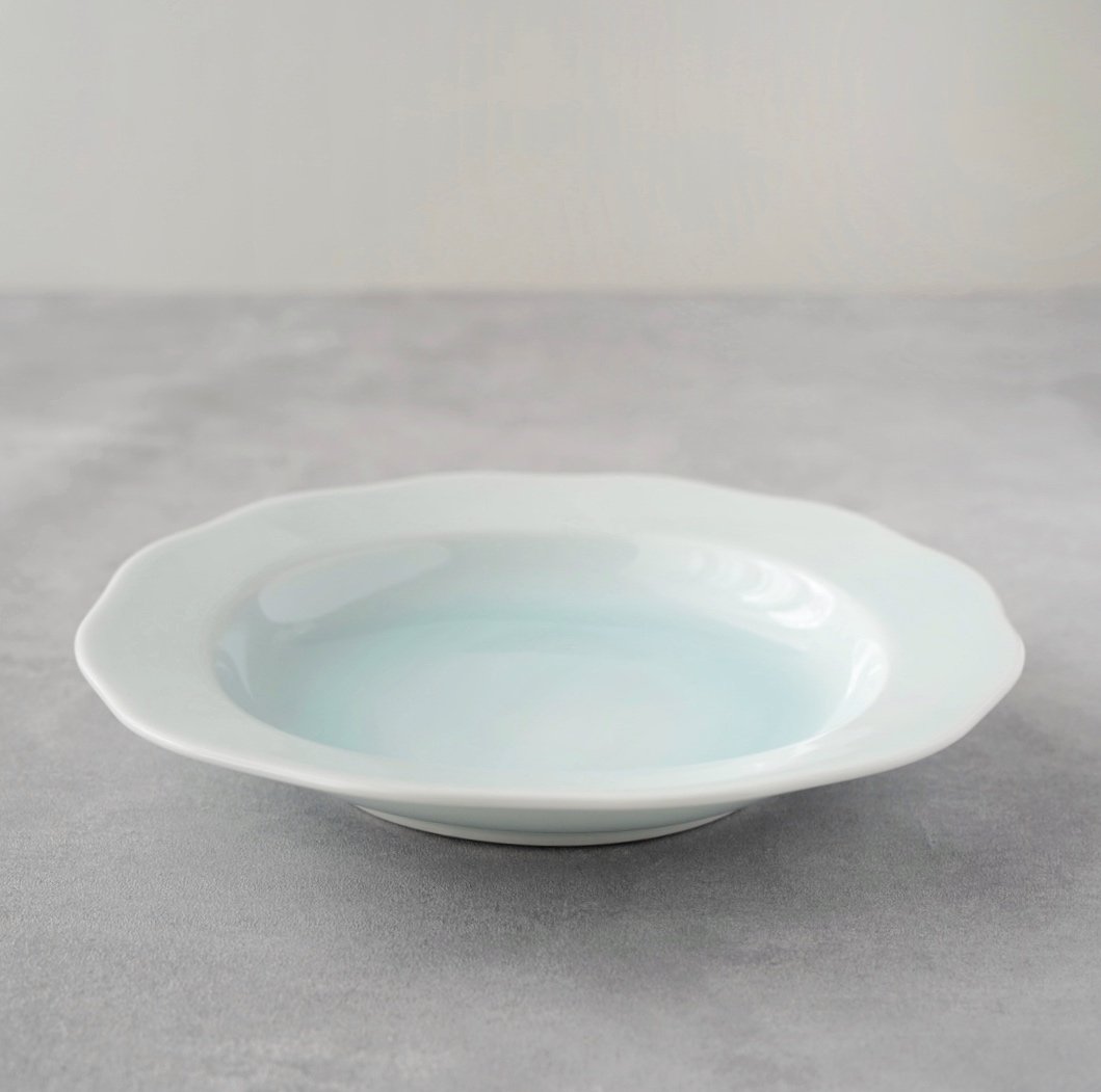 白磁大皿 よしず彫 大皿 白磁 | 白山陶器直営オンラインストア