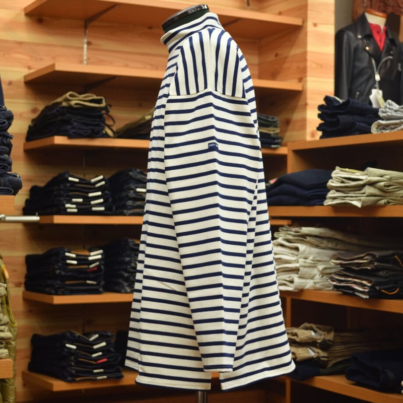 SAINT JAMES (セントジェームス) モックネックウエッソン ECRU/MARINE