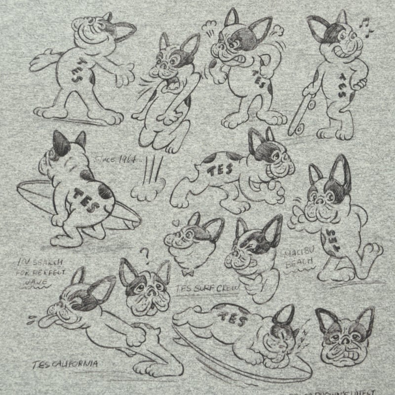 TES ザ エンドレスサマー DOG 犬 ロゴプリント コーチジャケット グレー シャツ Tes エンドレス エンドレスサマー 犬 愛ブヒがブランドのロゴに