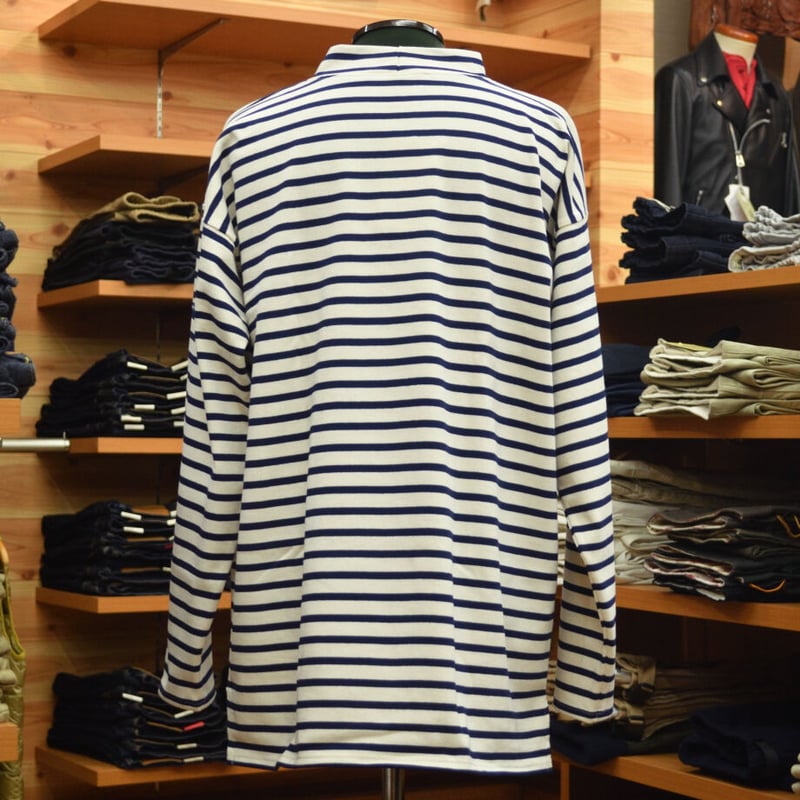 SAINT JAMES (セントジェームス) モックネックウエッソン ECRU/MARINE