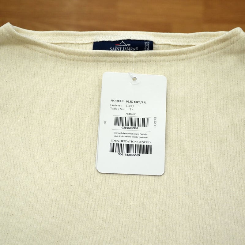 6/7 値下げ　SAINT JAMES ウエッソン T4 生成り　エクリュ ウェッソン “ボーダー”［生成り/白]：セントジェームス