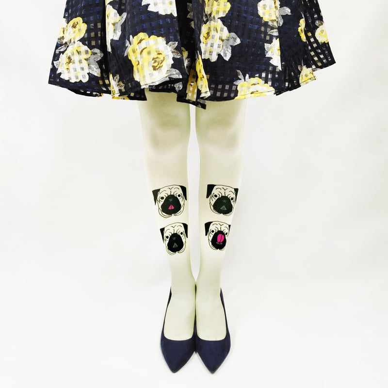 アニマル】8T-0093【No Pug, no my life.】タイツ | 面白い
