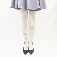 【キャラクターグッズ】ほわころくらぶ　8T-0106【ほわころストライプ】プリントタイツ