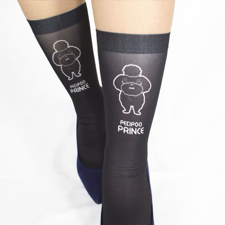 【PEKIPOO PRINCE】CS-0260【ワンポイントオーちゃん】クルーソックス