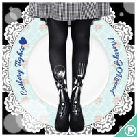 【復刻】MerryGORound　8T-0145【カトラリー（黒）】タイツ