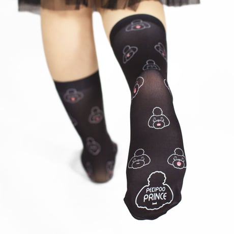 【PEKIPOO PRINCE】CS-0259【ドットオーちゃん】クルーソックス