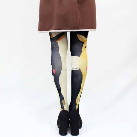 【アニマル】8T-0133【白やぎと黒やぎ】タイツ