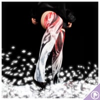 【メタルブーツ風】OV-0254【白銀-赤】オーバーニー