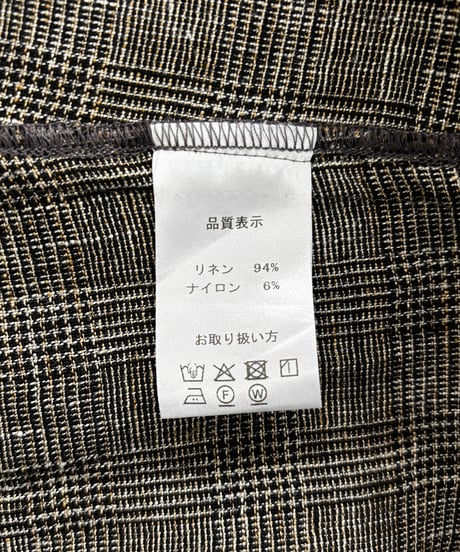 【リネングレンチェック】重ねて羽織る、ロングジャケット / 1161060