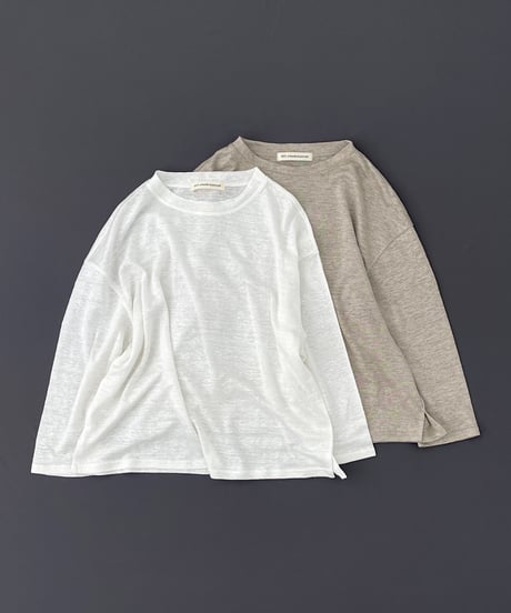 【リネン天竺】 6色から選べる、さらりとドライタッチの7分袖Tシャツ / 1168047