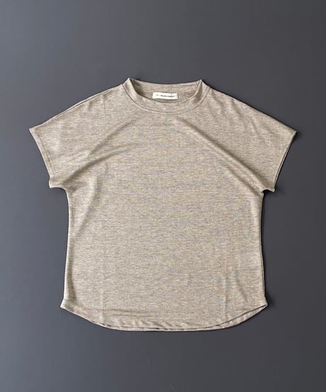 【リネン天竺】 ハンドレッドのこだわりリネン、肩線なしTシャツ / 1268029