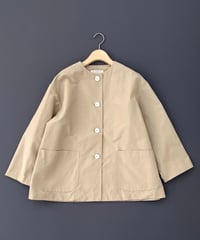 【コットンナイロン グログラン】春一番に羽織りたい、上品＆カジュアルなハーフコート / 1161001