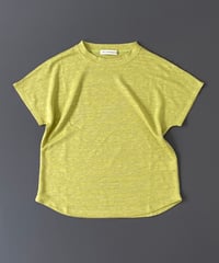 【リネン天竺】 ハンドレッドのこだわりリネン、肩線なしTシャツ / 1268029