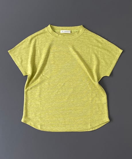 【リネン天竺】 ハンドレッドのこだわりリネン、肩線なしTシャツ / 1268029