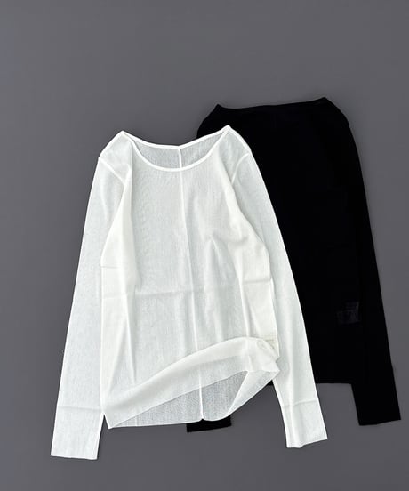 100% a hundred percent ドレープネック 長袖 カットソー 100% a hundred percent ドレープネック 長袖 カットソー