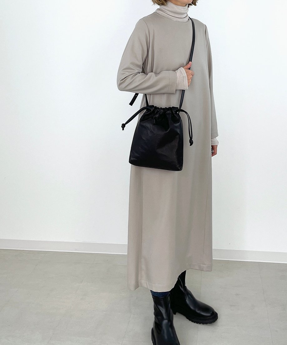 ソフト革 ・ 巾着ポシェット / 1340128 | 100% a hundred perce