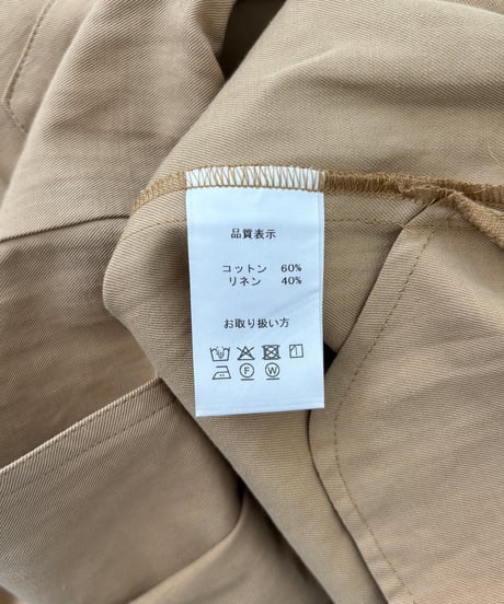 【コットンリネン ハイカウントツイル】 しっかり素材で通年着られる、ツータック カーブパンツ / 1164035
