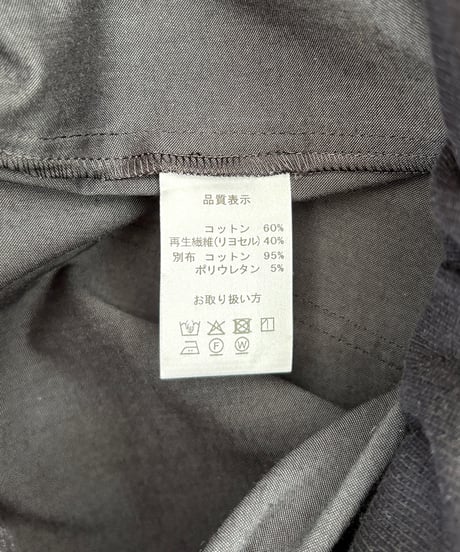 【コットンリヨセルウェザー】 名品ウエストリブのタックワイドパンツ / 1164065
