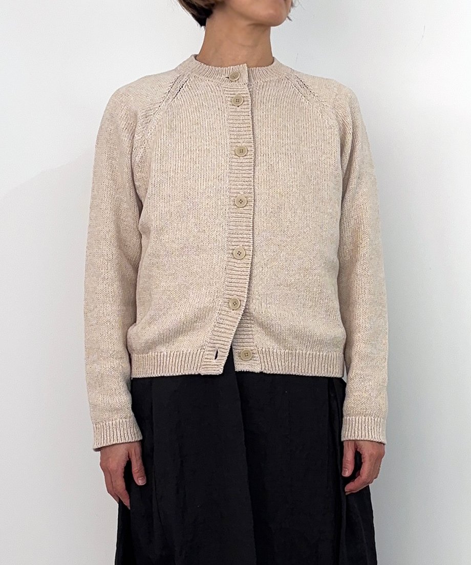 コットンカシミヤ リリヤーン ・クルーネック カーディガン / 1347060